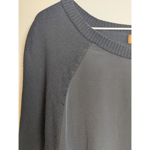 Ellen Tracy Women's Top Black Long Sleeve Lightweight Sweater Size L‎ Elegant - Picture 2 of 7